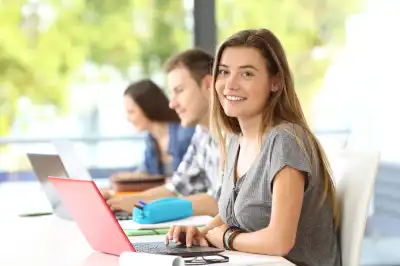 Girl on computer